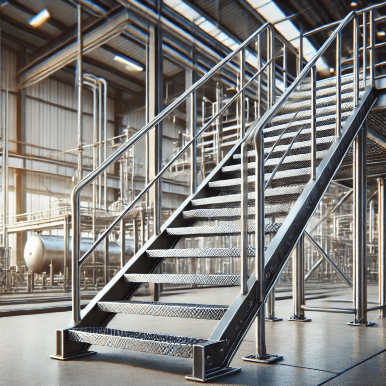 Imagen Escaleras Metálicas: Escaleras resistentes y seguras, fabricadas a medida para áreas industriales.
