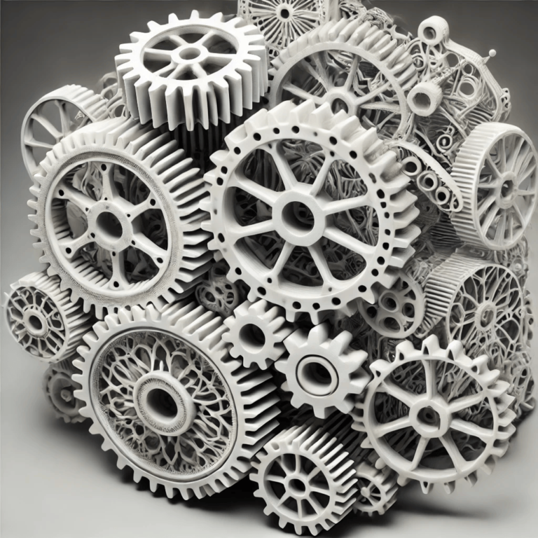 Imagen Mecanismos Complejos en 3D: Creación de mecanismos y componentes complejos utilizando tecnología de impresión 3D avanzada.