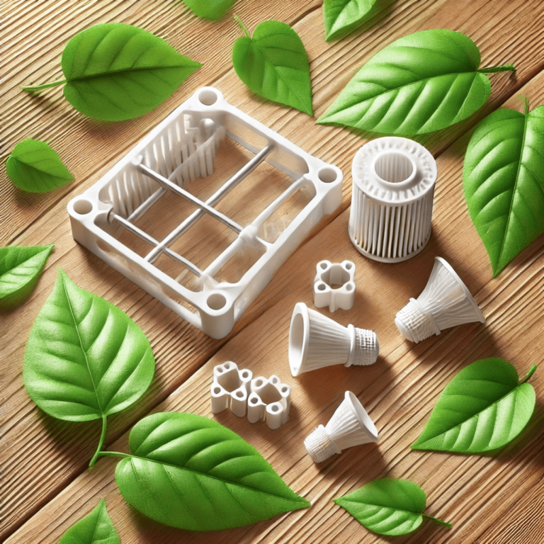 Imagen Piezas en PLA Ecológico: Fabricación de piezas con PLA, un polímero versátil y ecológico, ideal para prototipos y productos finales.